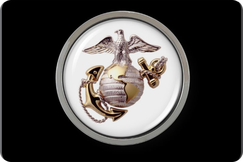 USMC - Marine Corps EGA - Tow Hitch Cover with Chrome Emblem